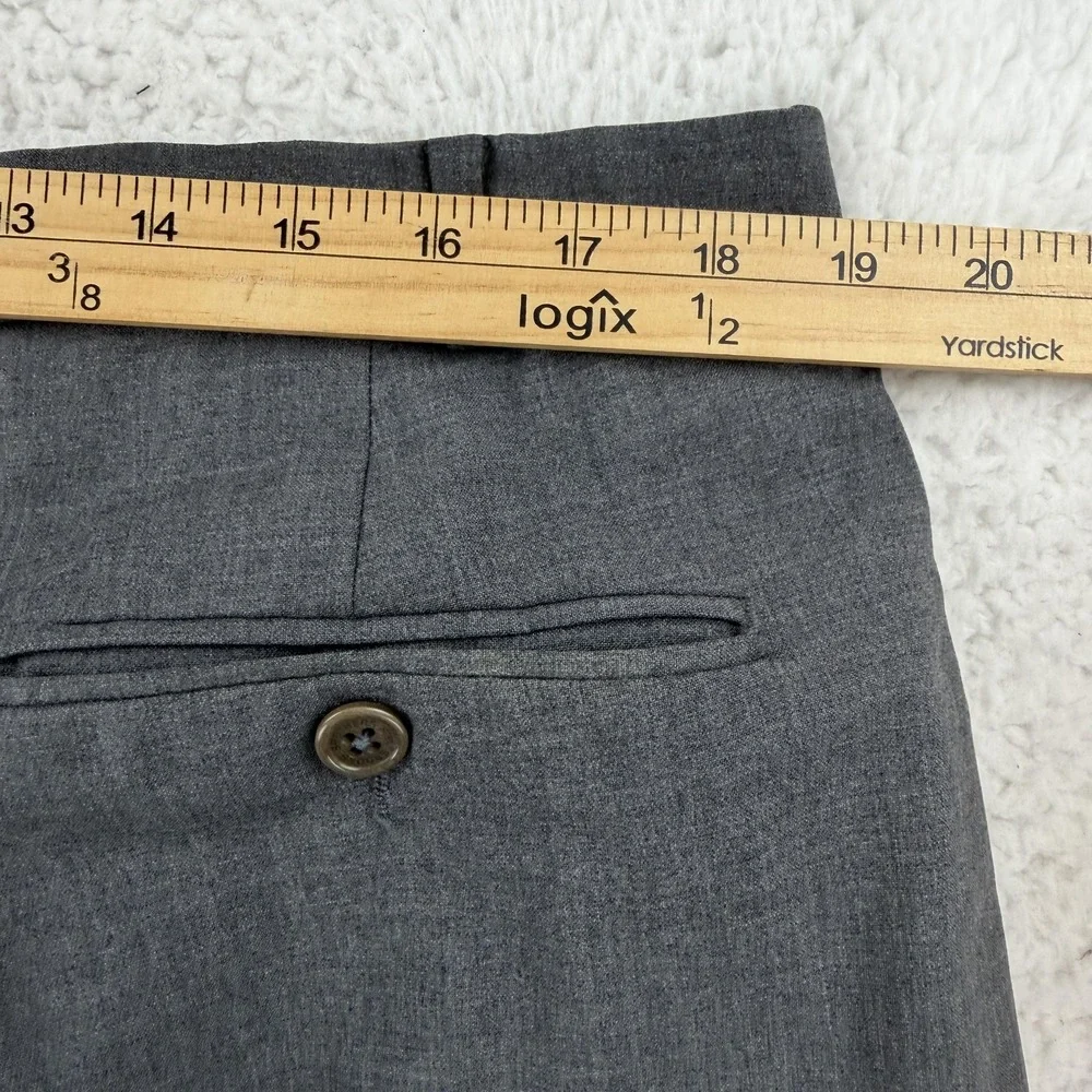 Brooks Brothers 346 Dress Pants Mens 38x32 Gray Classic Fit Wool Office Wear